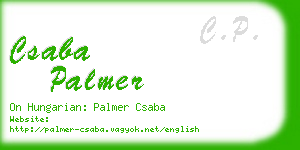 csaba palmer business card